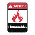 Nmc Danger Flammable Sign, DGA15P DGA15P