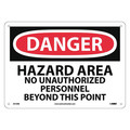 Nmc Danger Hazard Area No Unauthorized Personnel Sign, D410RB D410RB