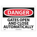 Nmc Danger Gates Open And Close Automatically Sign, D542PB D542PB