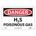 Nmc Danger H2S Poisonous Gas Sign, D440R D440R