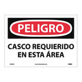 Nmc Danger Hard Hat Area Sign - Spanish, SPD46PB SPD46PB