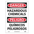 Nmc Danger Hazardous Chemicals Sign - Bilingual, ESD441PB ESD441PB