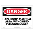 Nmc Danger Hazardous Material Area Sign, D547PB D547PB