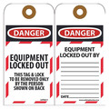 Nmc Danger Equipment Locked Out Tag, Pk10 LOTAG17