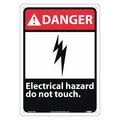Nmc Danger Electrical Hazard Do Not Touch Sign, DGA41RB DGA41RB
