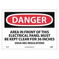 Nmc Danger Electrical Hazard Sign, D225PB D225PB