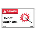 Nmc Danger Do Not Watch The Arc Label, Pk5, DGA12AP DGA12AP