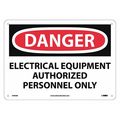 Nmc Danger Electrical Equipment Sign, D433EB D433EB