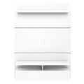 Manhattan Comfort City 1.2 Floating Wall Theater Entertainment Center, White 25052
