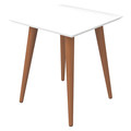 Manhattan Comfort Square Utopia High Square End Table in White Gloss, 17.32 W, 17.32 L, 19.68 H, MDF Top, White Gloss 89351