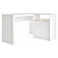 Manhattan Comfort L Shaped Desk, 41.14" D, 48.43" W, 29.92" H, White 138AMC6