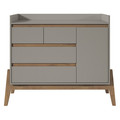 Manhattan Comfort Dresser, 4 Full Drawers, Grey, 49" W 350785