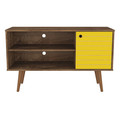 Manhattan Comfort TV Stand, Mid Century, 42.52", Yellow 212BMC94