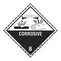 Labelmaster Corrosive Label, Worded, Dotted Brdr, PK500 HMSL130D
