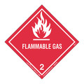 Labelmaster Flammable Gas Label, Worded, PK25 HMSL70S