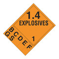 Labelmaster Explosive Class 1.4 Placard w/Tabs, PK25 PSR72-SP