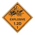 Labelmaster Explosive 1.2 D Label, Vinyl, PK500 SLEXP12D