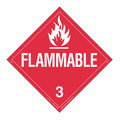 Labelmaster Flammable Liquid Placard, Word, PK25 Z-PVF