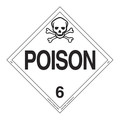 Labelmaster Poison Placard, Worded, E-Z, PK25 Z-EZ5