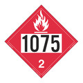 Labelmaster Flammable Gas Placard, UN 1075, PK25 Z-IDP