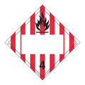 Labelmaster Flammable Solid Placard, Blank, PK25 ZVP13