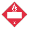 Labelmaster Flammable Gas Placard, Blank, PK25 ZRV8B