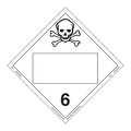 Labelmaster Toxic Placard, Blnk, PK25 ZVP5