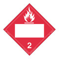 Labelmaster Flammable Gas Placard, Blank, PK25 ZVP8