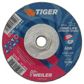 Tiger 4-1/2"x1/4" TIGER AO Type 27 Grinding Wheel A24R 5/8"-11 Nut 57120