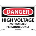 Nmc Danger High Voltage Authorized Personnel Only Sign D647AB