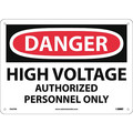 Nmc Danger High Voltage Authorized Personnel Only Sign D647RB
