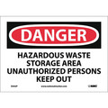 Nmc Danger Hazardous Waste Storage Area Sign, D442P D442P