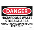 Nmc Danger Hazardous Waste Storage Area Sign, D442PB D442PB