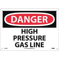 Nmc Danger High Pressure Gas Line Sign, D287AB D287AB