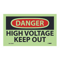 Nmc Danger High Voltage Keep Out Label, Pk5 GD139AP