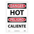 Nmc Danger Hot Sign - Bilingual, ESD51PB ESD51PB