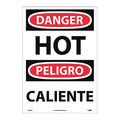 Nmc Danger Hot Sign - Bilingual, ESD51PC ESD51PC
