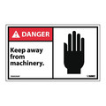 Nmc Danger Keep Away From Machinery Label, Pk5 DGA25AP