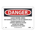 Nmc Danger Lead Work Area Sign, D26A D26A