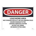 Nmc Danger Lead Work Area Sign, D26AD D26AD