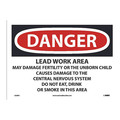 Nmc Danger Lead Work Area Sign, D26PB D26PB