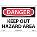 Nmc Danger Keep Out Hazard Area Sign, D568AB D568AB