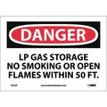 Nmc Danger Lp Gas Storage No Smoking Sign, D452P D452P