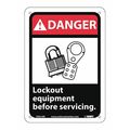 Nmc Danger Lock Out Equipment Before Servicing Sign DGA18R