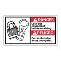 Nmc Danger Lock Out Equipment Sign - Bilingual DBA11R