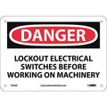 Nmc Danger Lockout Electrical Before Working Sign, D302R D302R