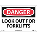 Nmc Danger Look Out For Fork Lifts Sign, D65AB D65AB