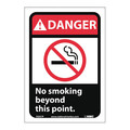 Nmc Danger No Smoking Beyond This Point Sign, DGA7P DGA7P