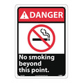 Nmc Danger No Smoking Beyond This Point Sign, DGA7RB DGA7RB