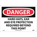 Nmc Danger Multi Protection Required Sign, 10 in Height, 14 in Width, Pressure Sensitive Vinyl D546PB